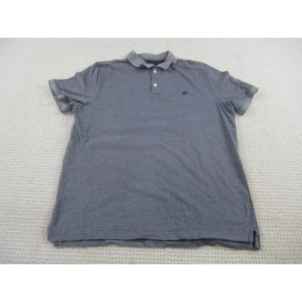 Banana Republic Shirt Mens XL Gray‎ Blue Short Sleeve Casual Collared Cotton